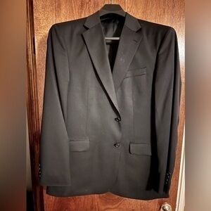 Men’s black suit jacket 44 Long and pants 38/32